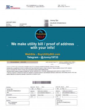 Serbia Electricity Utility Bill Sample